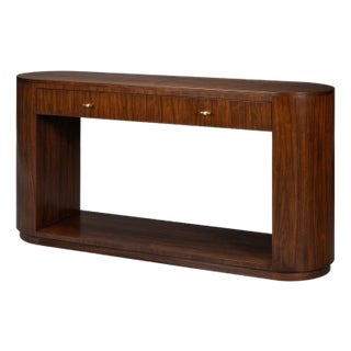 Mid-Century Modern Wood Console Table For Sale