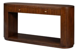 Mid-Century Modern Wood Console Table