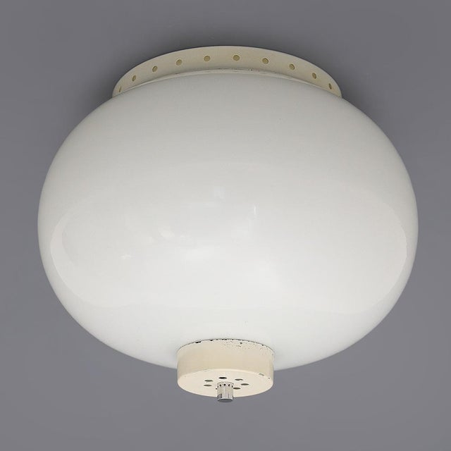 1960s Ceiling Light with White Glass Diffuser, 1960s For Sale - Image 5 of 13