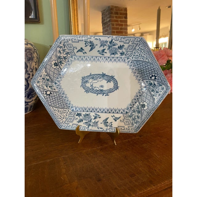 This lovely example of antique transferware is by the makers Powell,Bishop and Stonier of England. The classic blue and...
