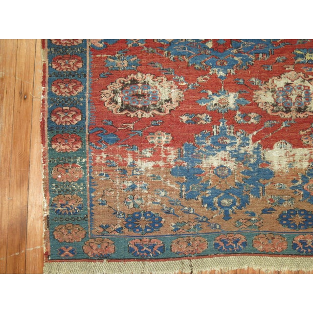 Mid-19th century Persian flat-weave Soumak ‘soumac’ rug with an infamous kuba design found in 19th century Caucasian rugs....