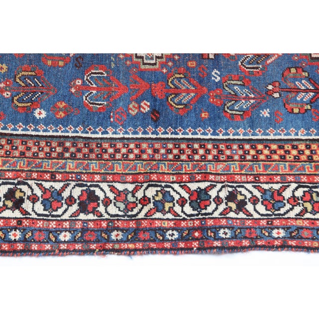 Handmade Sky Blue Tones Vintage Kaskay Rug -5' X 3' 9'' For Sale - Image 9 of 15