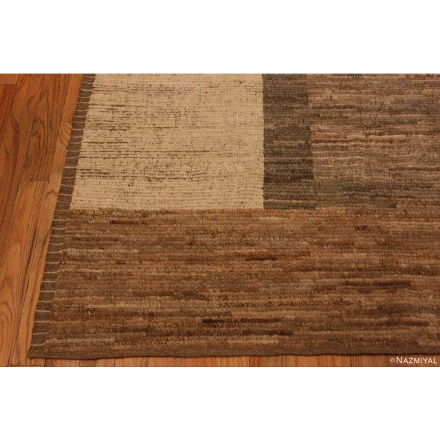 Textile Nazmiyal Collection Earthy Modern Moroccan Inspired Geometric Rug For Sale - Image 7 of 8