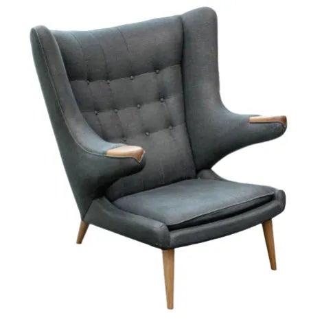 Modernica Mid Century Style Hans Wegner Papa Bear Chair For Sale In New York - Image 6 of 17
