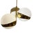 The "Nido" lamp by Stilnovo, an Italian design featuring three globes from the 1970s. Its metal structure consists of...