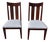 1990s Ethan Allen Horizons Dining Side Chair Pair Wood Slat Back Accent Living Room For Sale