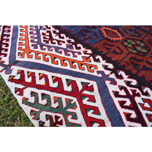 Oversize Turkish Kilim Rug For Sale - Image 9 of 11