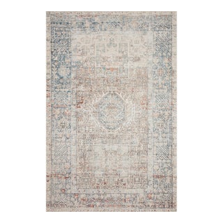 Chris Loves Julia x Loloi Jules Natural / Ocean 8'-6" x 11'-6" Area Rug For Sale