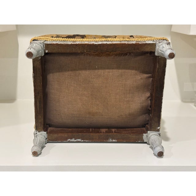 Antique Swedish Gustavian Painted Petite Footstool For Sale - Image 12 of 16