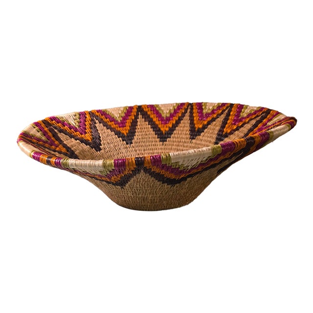 1920s Starburst Woven Bowl For Sale