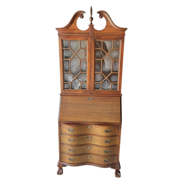 Martin Maddox Maddox of Jamestown Vintage Mahogany Secretary Desk - Circa 1950s For Sale - Image 4 of 7