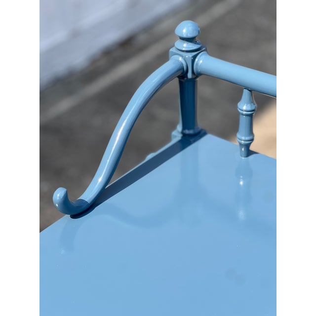 1980s Coastal Pair of Lacquered Faux Bamboo Side Tables/Nightstands For Sale - Image 12 of 18