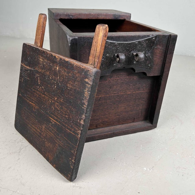 Antique Wooden Zenibako Temple Offering Box, 1890s For Sale - Image 6 of 16
