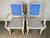 Blue Vintage Rattan Armchairs With Sculptural Fretwork Backs, a Pair For Sale - Image 8 of 11