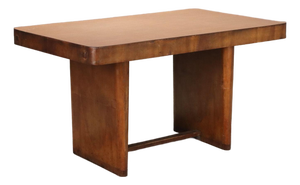 Vintage Burl Veneer Wood Table, 1940s