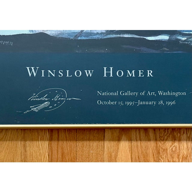 1990s Original 1995 Winslow Homer Museum Exhibition Poster, Framed For Sale - Image 5 of 6