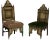 1920s Pair of Chairs With Mother of Pearl and Bone Inlaid For Sale
