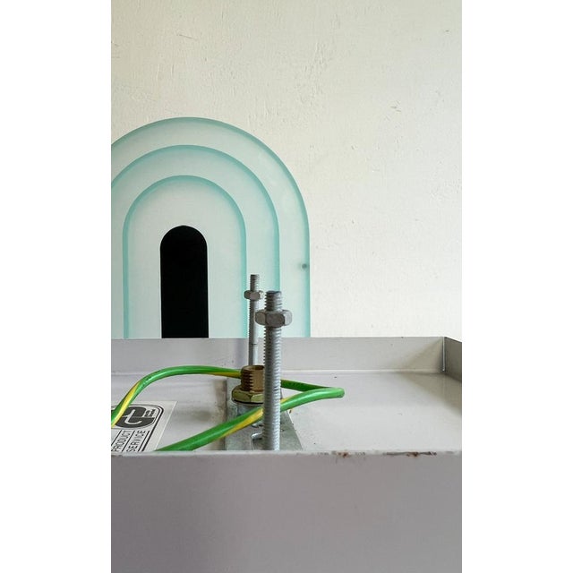 Aqua Postmodern Acrylic Wall Lights from Herda, Netherlands, 1980s, Set of 2 For Sale - Image 8 of 12