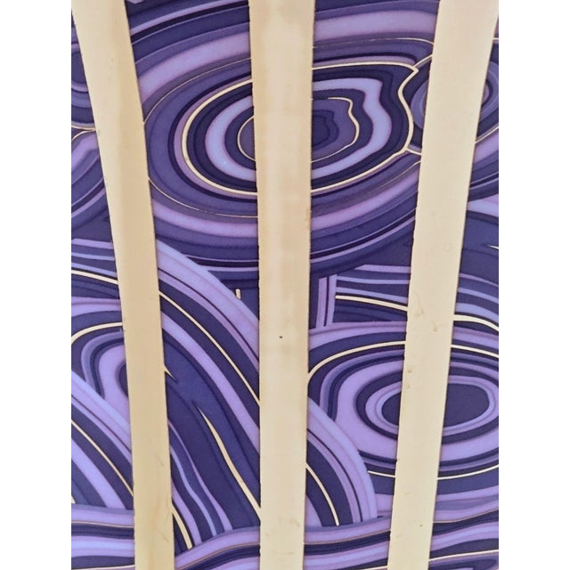 2010s 2015 Jonathan Adler Grand Purple Malachite Stripe Urn Vase For Sale - Image 5 of 9