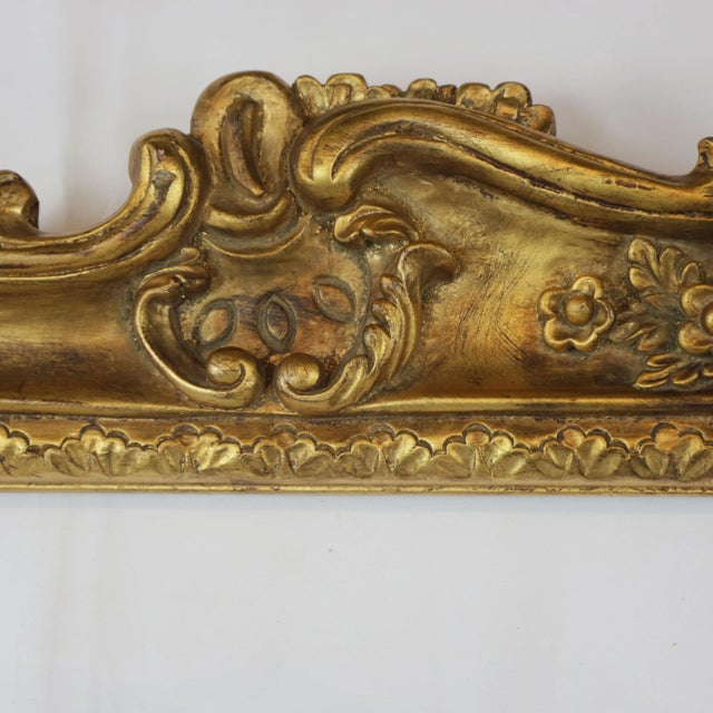 Regency-Style Rectangular Hand-Carved Giltwood Mirror For Sale - Image 10 of 10