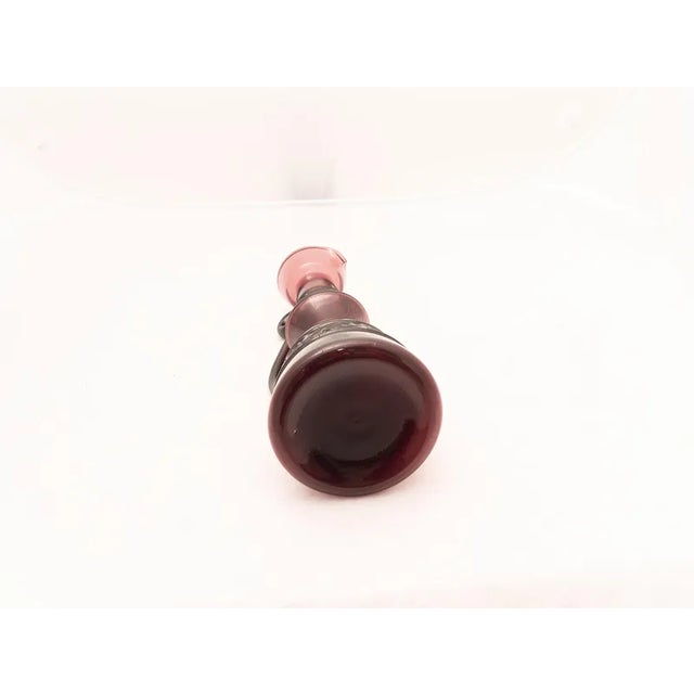 Purple Glass Bottle, 1960s For Sale - Image 6 of 9
