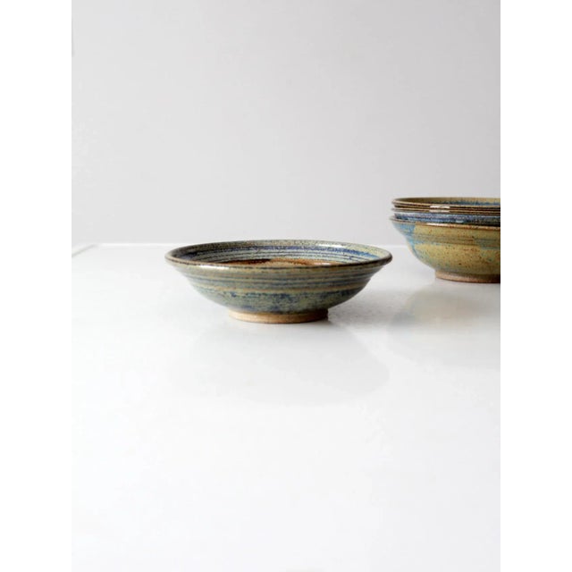 Vintage Studio Pottery Bowls- Set of 4 For Sale - Image 6 of 13