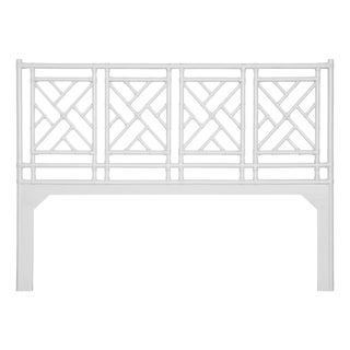 Chippendale Headboard California King - White For Sale