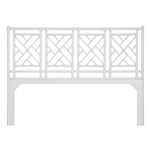 Chippendale Headboard California King - White For Sale