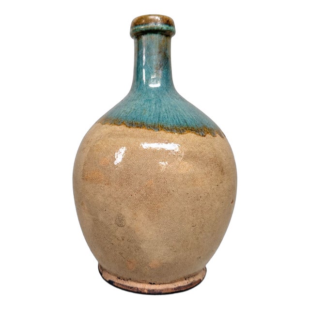 ​Drip Glazed Tokkuri Sake Bottle, Japan, 1950s For Sale