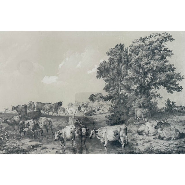 Mid 19th Century Framed Thomas Sidney Cooper Tinted Lithograph For Sale - Image 5 of 11
