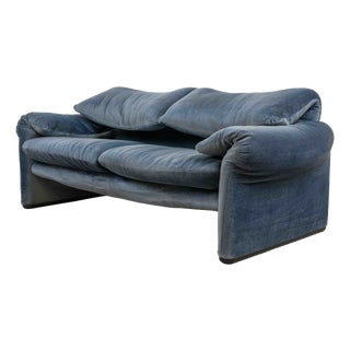 Maralunga Sofa by Vico Magistretti for Cassina, 1980s For Sale