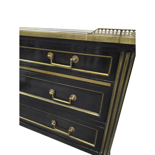 Ebonized Commodes with Marble Tops and Gilt Bronze Mounts, 1920s For Sale - Image 14 of 18
