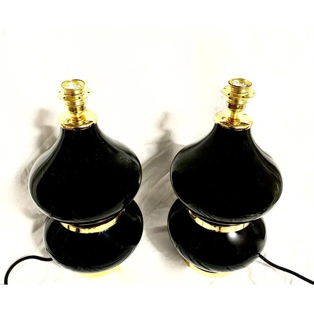 Murano Glass Table Lamps attributed to Seguso, Set of 2 For Sale - Image 10 of 12
