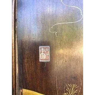 Gabriel Viardot French display cabinet in the Japanese manner with mother of pearl inlay. Measuring 28" by 15" by 66".