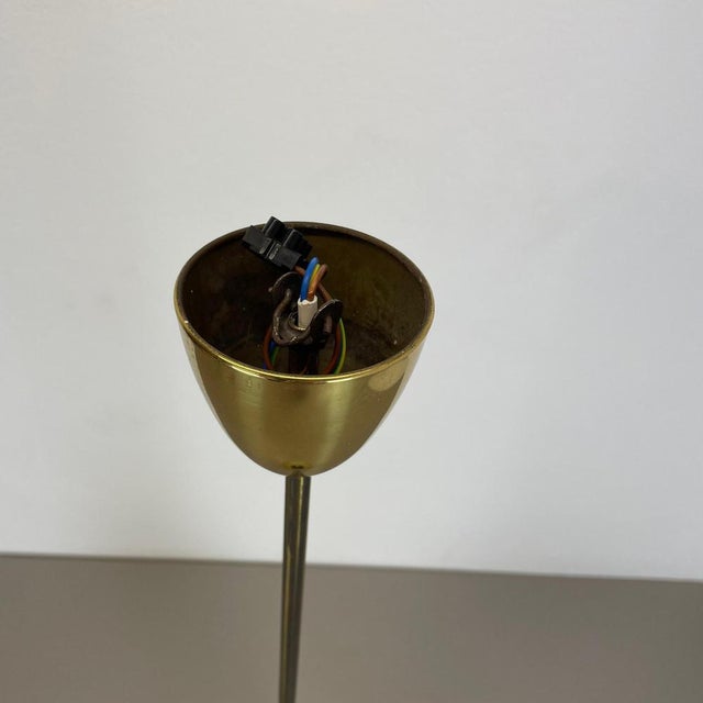 Mid-Century Diabolo Brass and Metal Tube Hanging Light in the style of Stilnovo, Italy, 1950s For Sale - Image 11 of 18