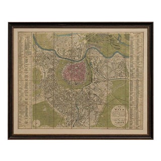 Antique Map of Vienna, 1839 For Sale