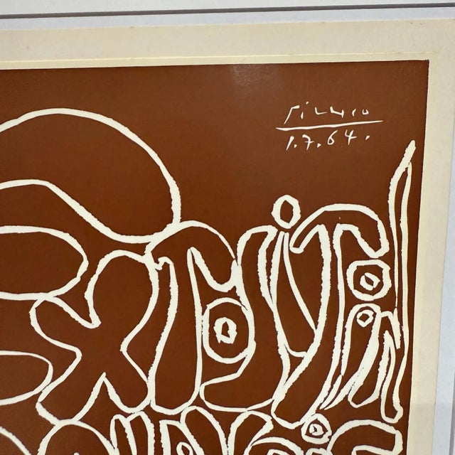 Mid-Century Modern 1964 Picasso Poster Exposition Vallauris, Mid-Century Modern, Paper For Sale - Image 3 of 5