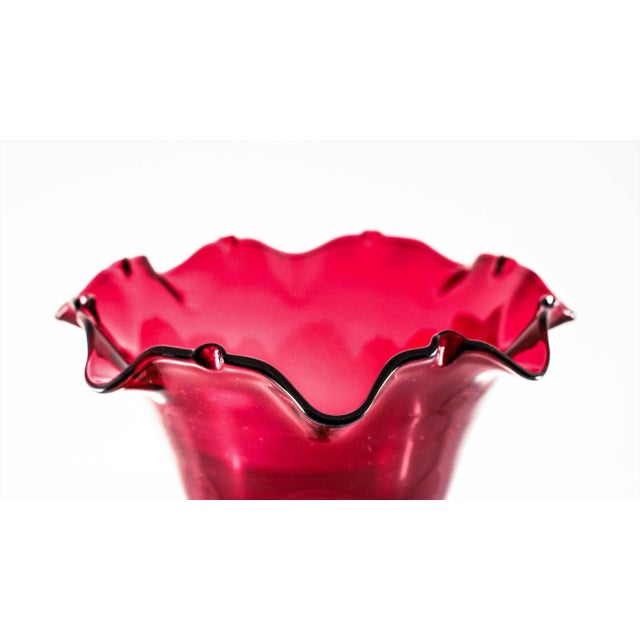 Mid 19th Century Austrian Sterling Vase With Ruby-Red Glass Liner For Sale - Image 5 of 6