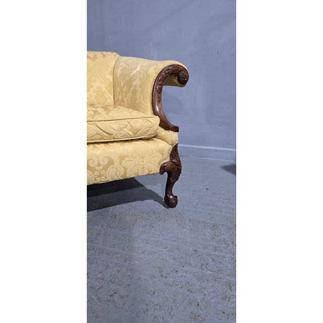 Wood Camel Backed Mahogany Sofa, 1910s For Sale - Image 7 of 18