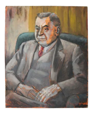 Vintage Portrait Painting on Canvas