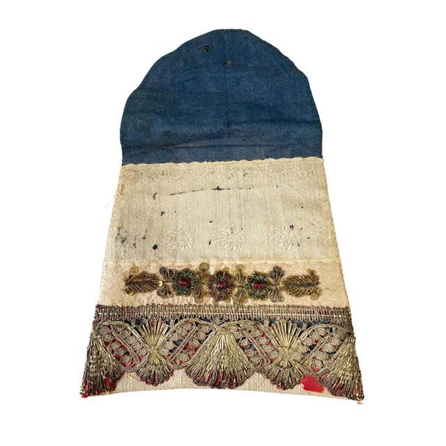 Antique European Church Embroidered Chalice Cover For Sale In New York - Image 6 of 8