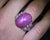 Title: Rare 21.42ct Natural Pink Star Sapphire & 0.32ct Diamond Platinum Ring, Size 8.5 Age/Markings: Estate, weights...