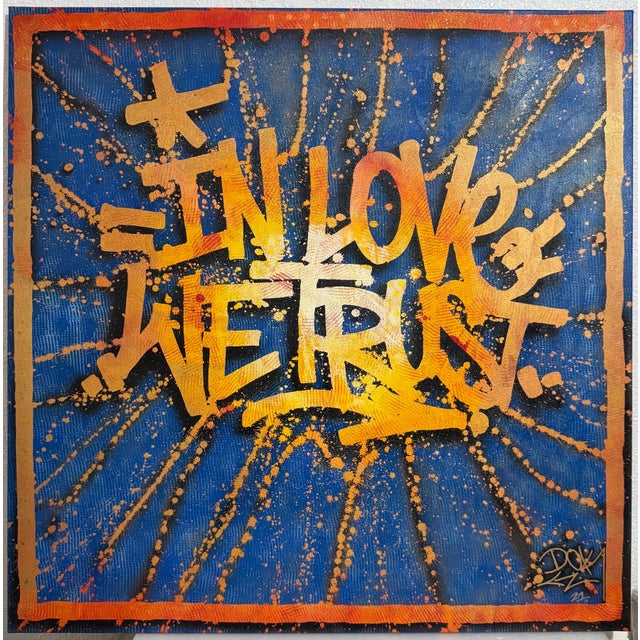 DOK, Large French Street Art Mixed Media Graffiti Painting DoK In Love We Trust, 2021 For Sale In Miami - Image 6 of 13