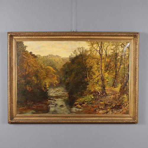 Wooden Landscape, 19th Century, Oil on Canvas, Framed For Sale - Image 13 of 13