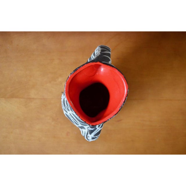 Vintage Free-Form Vase with White Curls, 1950 For Sale - Image 9 of 11