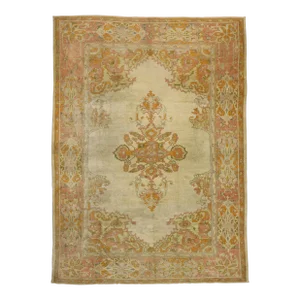 Antique Turkish Oushak Rug with Modern Style - 11'08 x 16'00