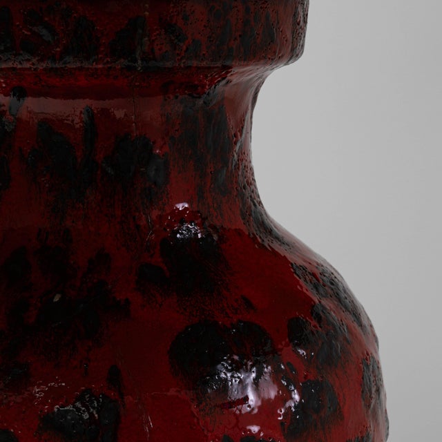 20th Century German Red Ceramic Table Lamp For Sale - Image 12 of 18