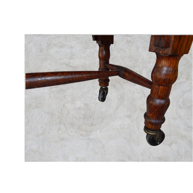 Mid 19th Century English Stick and Ball Rolling Book Stand / Cart / Shelf For Sale - Image 10 of 10