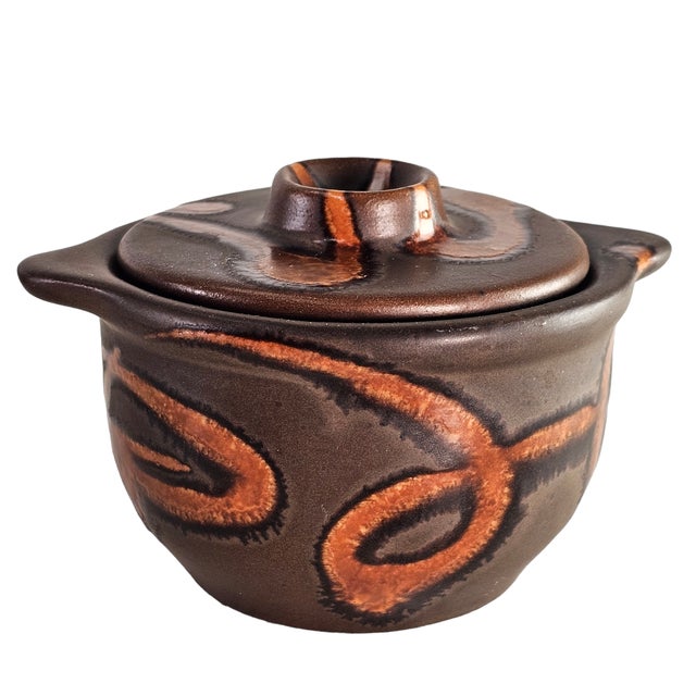 Ceramic Mid-Century Laurentian Canadian Pottery No. 370 Covered Soup Bowls, Pair For Sale - Image 7 of 11