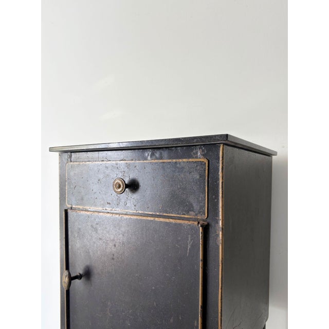 Modern French Steel Side Table Cabinet, 1930 For Sale - Image 6 of 8
